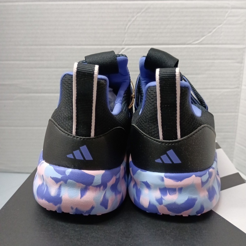 Adidas Lite Racer Adapt 7.0 K Black Pink Blue Shoes IH7850 Youth Girl's Size 7 - Picture 4 of 8